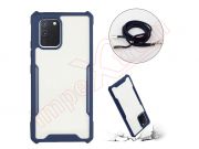 Blue and transparent case with lanyard for Samsung Galaxy A41 (SM-A415)